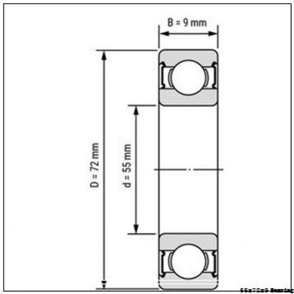 Spindle bearing Szie 55x72x9 mm Angular Contact Ball Bearing HCB71811-C-TPA-P4 #1 image