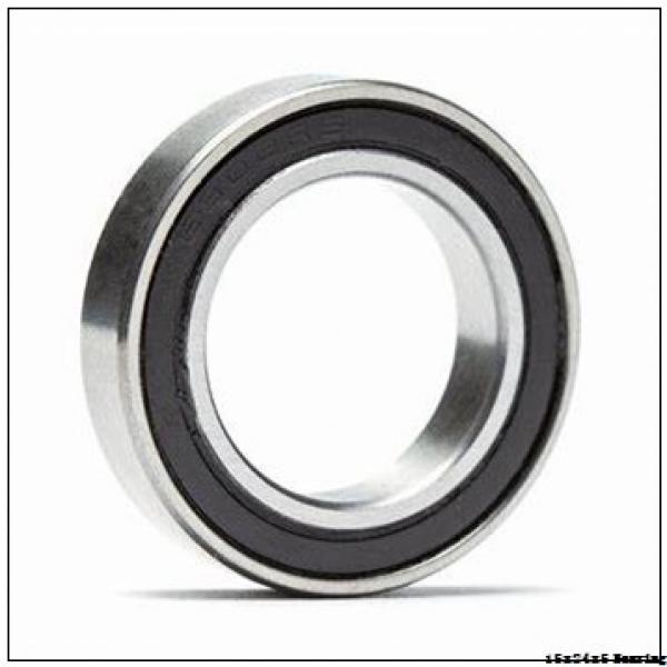 Flanged 15x24x5 chrome steel miniature ball bearings double rubber sealed F6802-2RS #1 image